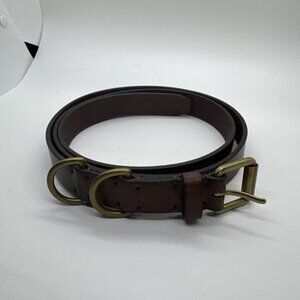 FRYE Whiskey Brown Leather Belt Size XL 47in Womens